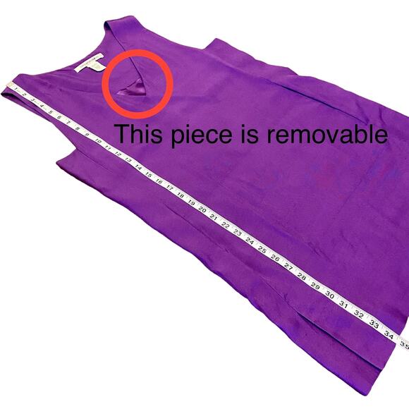 Diane von Furstenberg Silk Shift Dress Purple size 14 - Picture 3 of 13